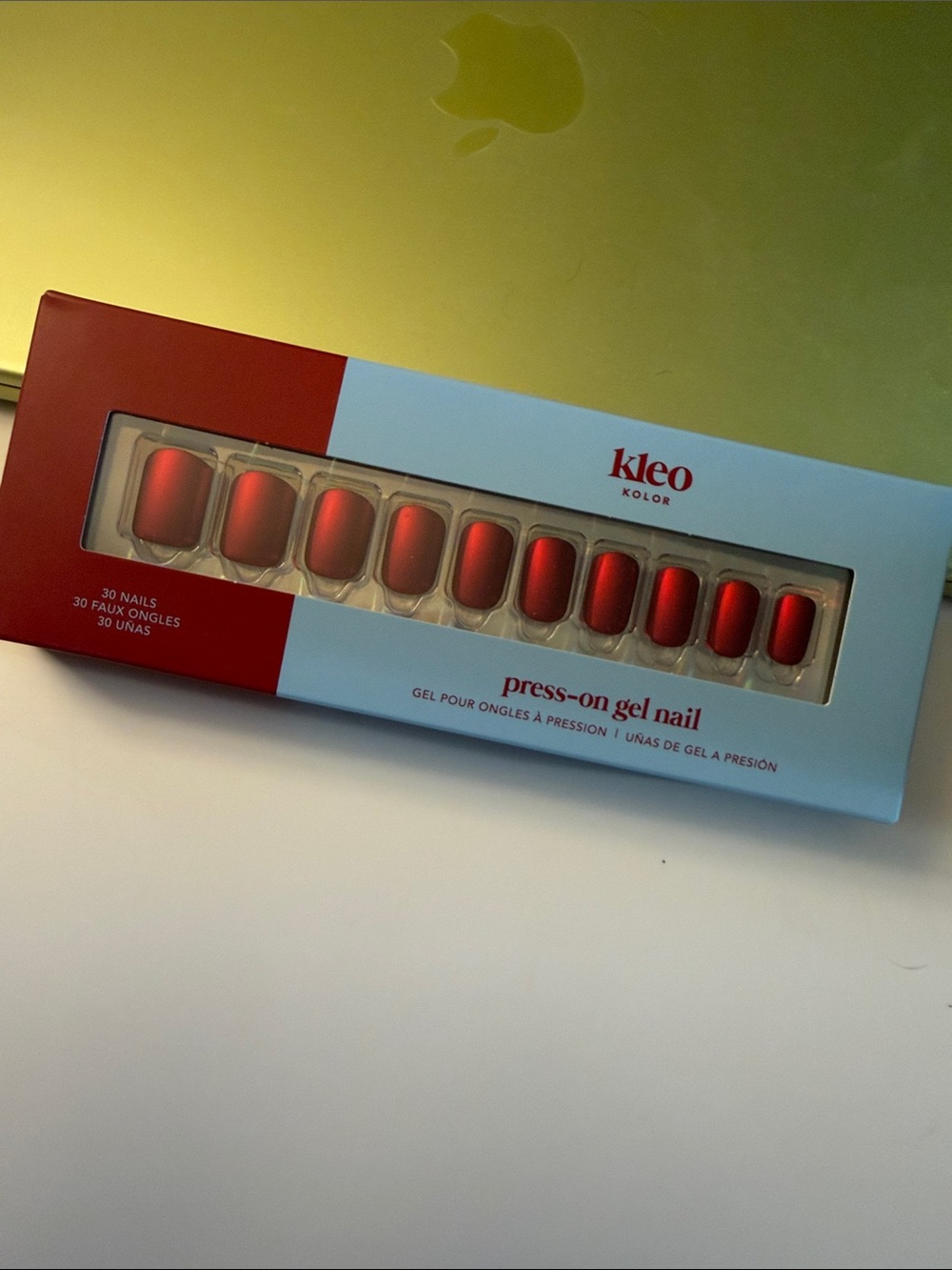 Kleo Kolor Press On Gel Nails- THAT Red